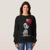 Dalmatian Love Heart for Valentines Day on Dalmati Sweatshirt (Vorne ganz)