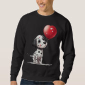 Dalmatian Love Heart for Valentines Day on Dalmati Sweatshirt (Vorderseite)