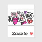 Dalmatian lovely aufkleber (Blatt)