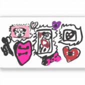 Dalmatian lovely aufkleber (Vorderseite)