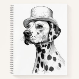 Dalmatian Marble Statue Vintage Style Notebook Notizblock