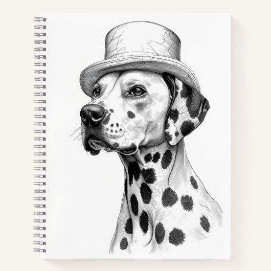 Dalmatian Marble Statue Vintage Style Notebook Notizblock (Vorderseite)