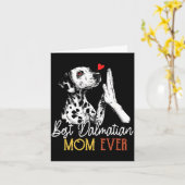 Dalmatian-Mutter jemals lustiger Hund Mama Muttert Karte (Gelbe Blume)