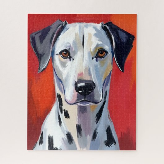 Dalmatian Painting Dog Pet Watercolor Puzzle (Vertikal)