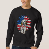 Dalmatian Patriot American Flag Sunflower Independ Sweatshirt (Vorderseite)
