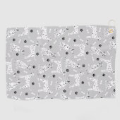 Dalmatian Paws and Bones Golf Towel Golfhandtuch (Horizontal)