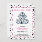 Dalmatian Print Birthday | Black and White party Einladung (Vorderseite)