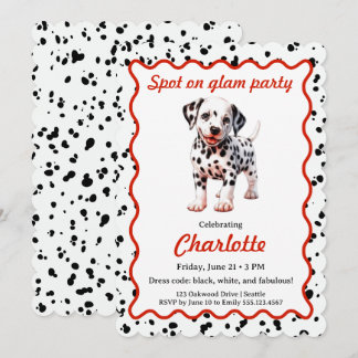 Dalmatian Print Birthday | Black and White party Einladung