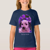 Dalmatian Puppy Iris Flowers Dog Art  T-Shirt (Vorderseite)