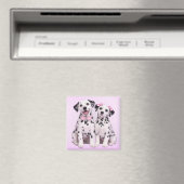Dalmatian Puppy Love – Valentine Dog Couple Magnet (In Situ (Geschirrspüler))