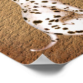 Dalmatian Puppy Rose Aged Paper Art Poster (Ecke)