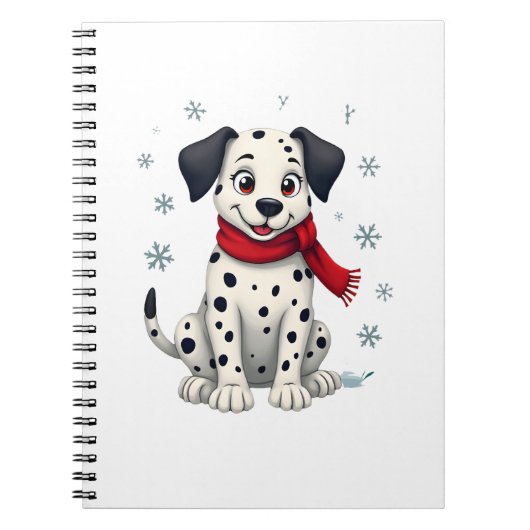 Dalmatian Snowy Fun Notizblock (Vorderseite)