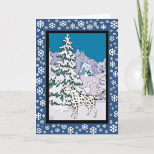 Dalmatian Snowy Winter Feiertagskarte