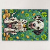 Dalmatian St Patrick’s Day Lucky Dog Puzzle (Horizontal)