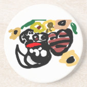 Dalmatian sunflowers getränkeuntersetzer (Vorne)