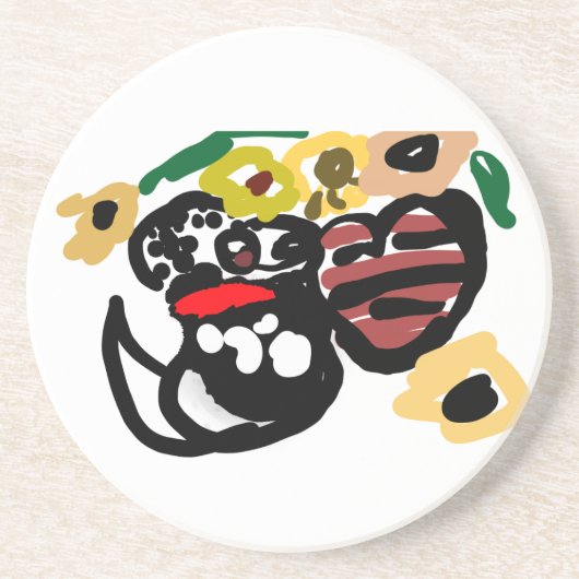 Dalmatian sunflowers getränkeuntersetzer (Vorne)