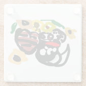 Dalmatian sunflowers glasuntersetzer (Rückseite)