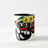 Dalmatian sunflowers zweifarbige tasse (Mittel)