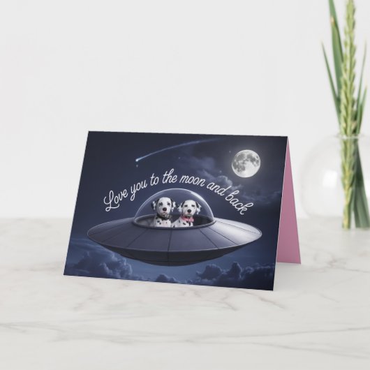 Dalmatian Valentine Card Feiertagskarte (Vorderseite)