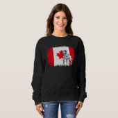 Dalmatian vintage Canada Canadian flag dog Sweatshirt (Vorne ganz)