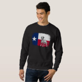Dalmatian vintage Texas Texan flag dog Sweatshirt (Vorne ganz)