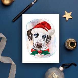 Dalmatian-Weihnachtsgeschenke für Hundebesitzer Feiertagspostkarte