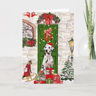 Dalmatianer-Hund Weihnachten Karte