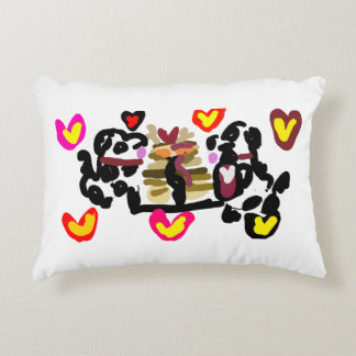 Dalmatians eating pancakes valentine's day dekokissen