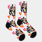 Dalmatians eating pancakes valentine's day socken (Rechts)
