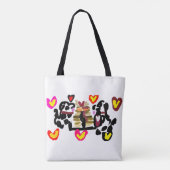 Dalmatians eating pancakes valentine's day tasche (Rückseite)