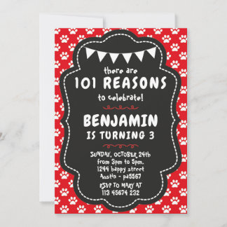 Dalmatians Invitation for Birthday Party Puppy Dog Einladung