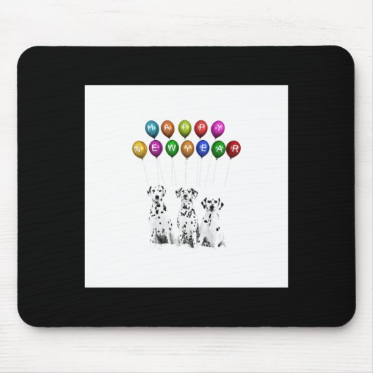 Dalmatians Wishing Happy New Year 2016 Mousepad (Vorne)