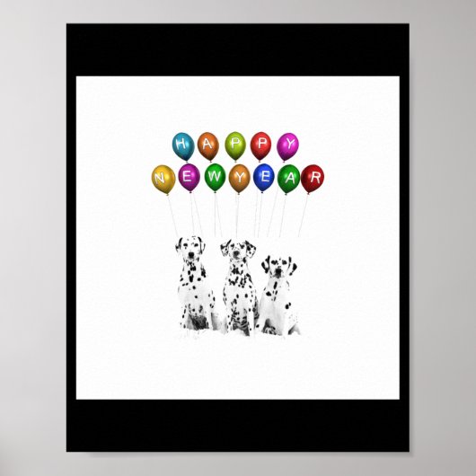 Dalmatians Wishing Happy New Year 2016  Poster (Vorne)