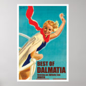 Dalmatien, Kroatien, Mädchen auf einer Yacht Poster (Vorne)