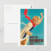Dalmatien, Kroatien, Mädchen auf einer Yacht Postkarte (Vorne/Hinten)
