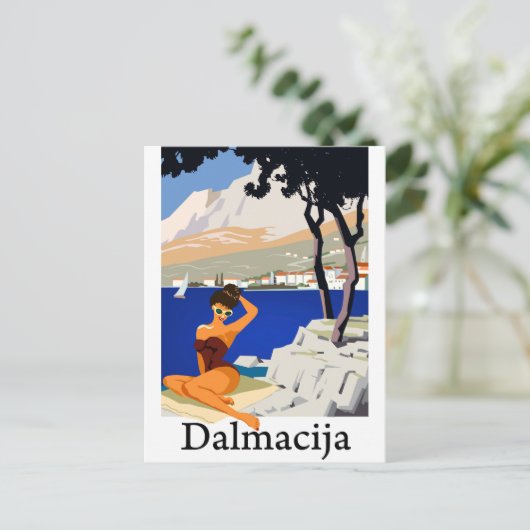 Dalmatien, Kroatien Postkarte (Stehend Vorderseite)