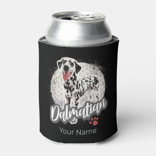 Dalmatier mit Paw Vintage Hund liebt Design Dosenkühler (Kanne Vorderseite)