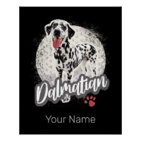 Dalmatier mit Paw Vintage Hund liebt Design