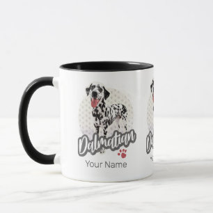 Dalmatier mit Paw Vintage Hund liebt Design Tasse