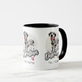 Dalmatier mit Paw Vintage Hund liebt Design Tasse (VorderseiteRechts)
