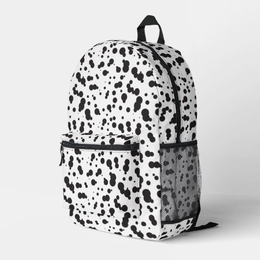 Dalmatine Dots Muster Bedruckter Rucksack (Rückseitige Ecke Rechts)