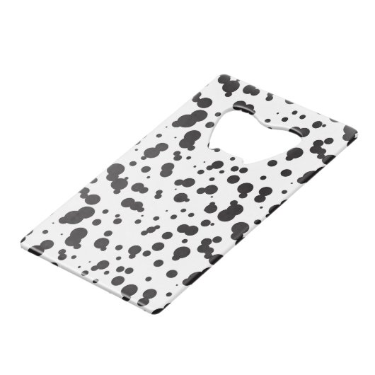 Dalmatine Punkt-Muster Geldbeutel Flaschenöffner (Vorderseite Schrägansicht)