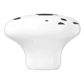 Dalmatine Punkt-Muster Keramikknauf (Seitenansicht)