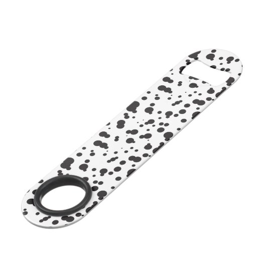 Dalmatine Punkt-Muster Speedflaschenöffner (Rückseite Schrägansicht)
