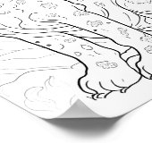 Dalmatinenhund Erwachsenenfärbung Poster (Ecke)