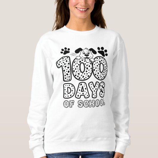Dalmatiner 100 Tage Schule Sweatshirt (Vorderseite)