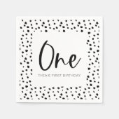 Dalmatiner 1. Geburtstag Serviette (Vorderseite)