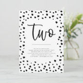 Dalmatiner 2. Geburtstag Einladung (Stehend Vorderseite)