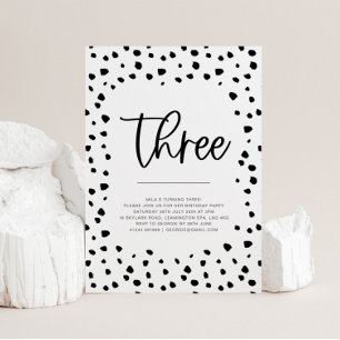 Dalmatiner 3. Geburtstagseinladung Einladung