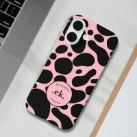 Dalmatiner Abstraktes Muster Rosa Monogramm
